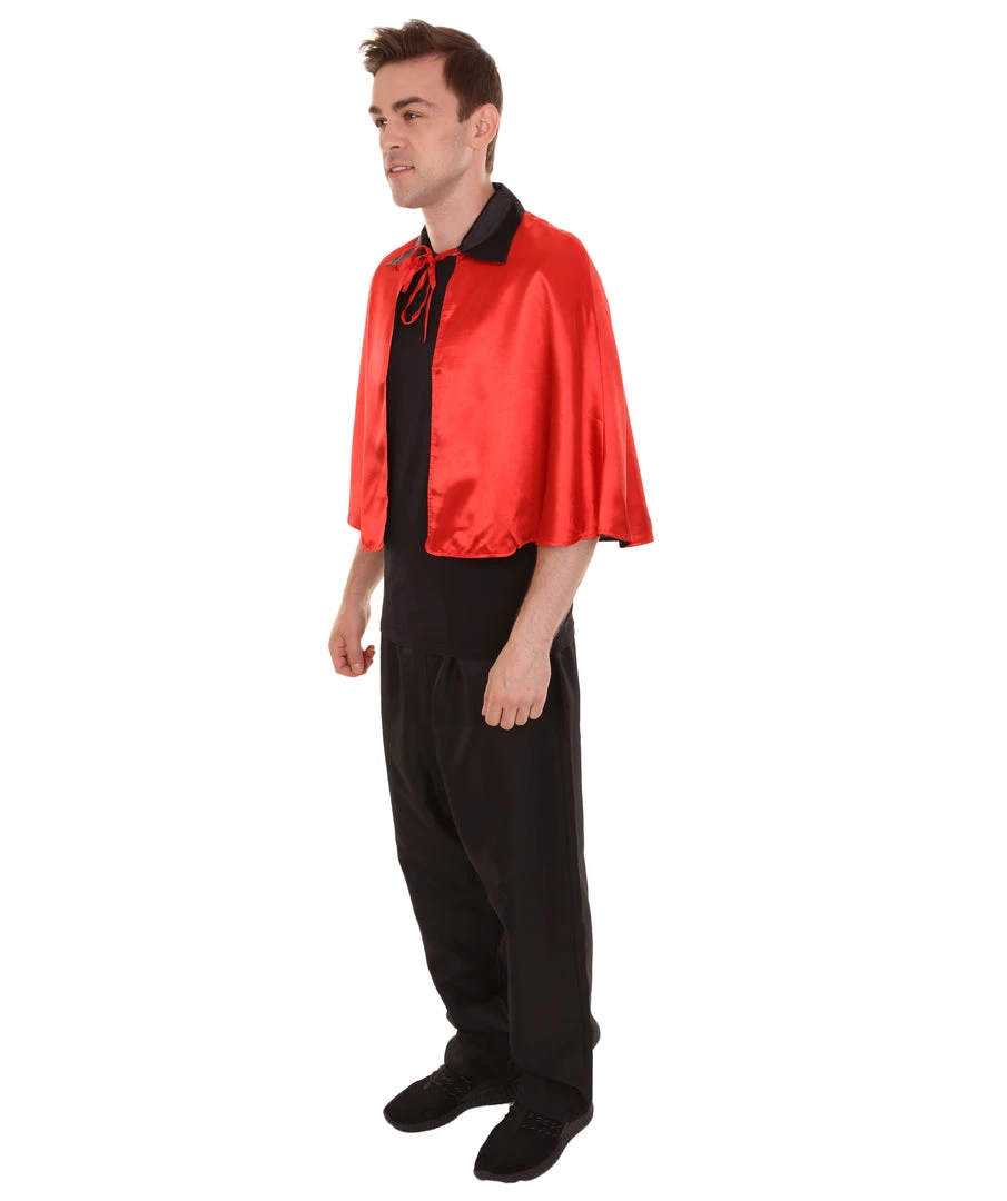 HPO Adult Men's Vampire Cape Costume | Red & Black Halloween Costume 3 HPO Adult Men's Vampire Cape Costume | Red & Black Halloween Costume