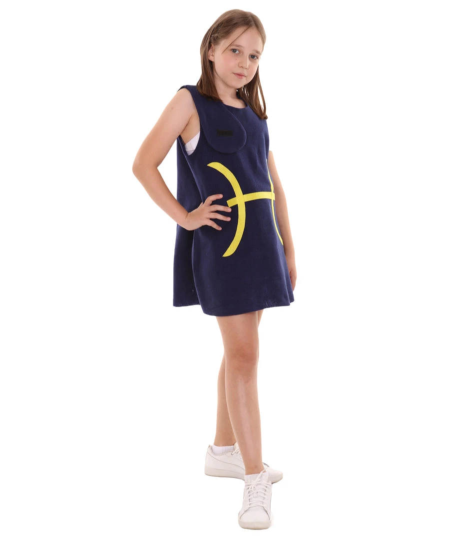 HPO Child's Girl 12 Constellation Of Pisces Party Troll Dress Costume | Blue Halloween Costume 5 HPO Child's Girl 12 Constellation Of Pisces Party Troll Dress Costume | Blue Halloween Costume