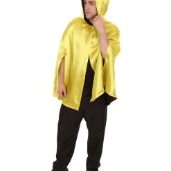HPO Adult Men's Reversible Hooded Short Cape Costume | Multiple Color Options Halloween Costume