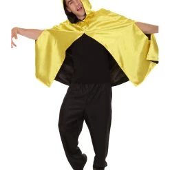 HPO Adult Men's Reversible Hooded Short Cape Costume | Multiple Color Options Halloween Costume