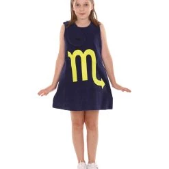 HPO Child's Girl 12 Constellation Of Scorpio Party Troll Dress Costume | Blue Halloween Costume