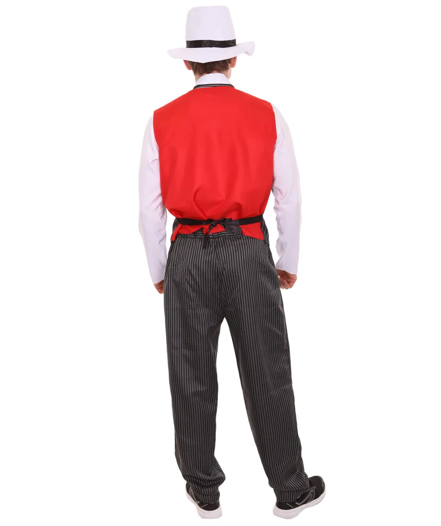 HPO Adult Men's Gangster Costume | Black,Red & White Cosplay Costume 5 HPO Adult Men's Gangster Costume | Black,Red & White Cosplay Costume
