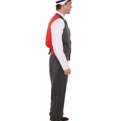 HPO Adult Men's Gangster Costume | Black,Red & White Cosplay Costume 14 HPO Adult Men's Gangster Costume | Black,Red & White Cosplay Costume