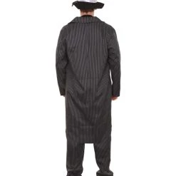 HPO Adult Men's Gangster Suit Costume | Black Halloween Costume