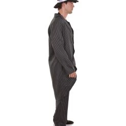 HPO Adult Men's Gangster Suit Costume | Black Halloween Costume