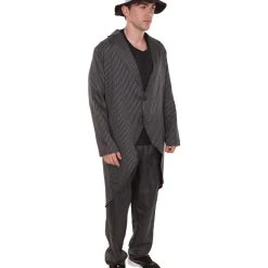 HPO Adult Men's Gangster Suit Costume | Black Halloween Costume