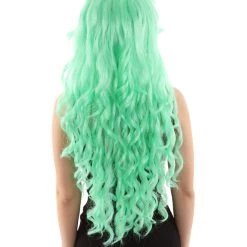 BC Women's Mint Green Color Curly Long Length Trendy Wig 11 BC Women's Mint Green Color Curly Long Length Trendy Wig