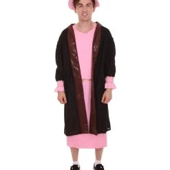 HPO Adult Men's Leonardo Da Vinci Painter Artitst 4 Pc Costume | Lt. Pink Cosplay Costume