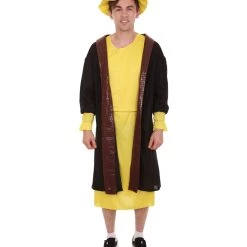HPO Adult Men's Leonardo Da Vinci Painter Artitst 4 Pc Costume | Yellow Cosplay Costumes