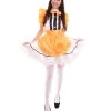 HPO Adult Women's Anime Cosplay French Maid Fancy Uniform Costume | Orange Cosplay Costume