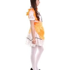HPO Adult Women's Anime Cosplay French Maid Fancy Uniform Costume | Orange Cosplay Costume