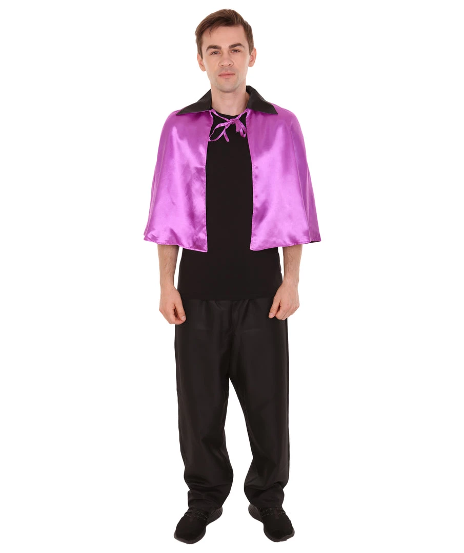 HPO Adult Men's Vampire Cape | Light Purple & Black Halloween Costume 2 HPO Adult Men's Vampire Cape | Light Purple & Black Halloween Costume