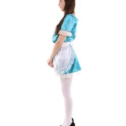 HPO Adult Women's Traditional Maid Uniform Costume | Aqua Blue Cosplay Costume