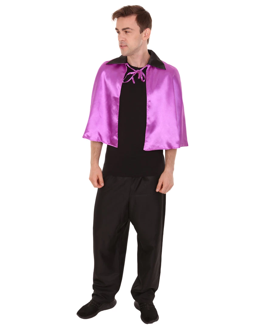 HPO Adult Men's Vampire Cape | Light Purple & Black Halloween Costume 3 HPO Adult Men's Vampire Cape | Light Purple & Black Halloween Costume