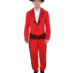 HPO Adult Men's Day Of The Dead Senor Horror Costume | Red Cosplay Costume