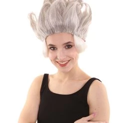 BC Under The Sea | Women's Grey Color Straight Spiked Trendy Under The Sea Wig