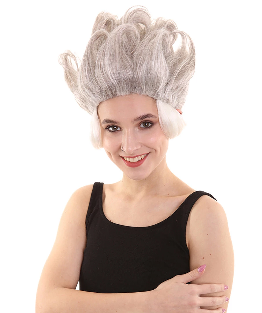 BC Under The Sea | Women's Grey Color Straight Spiked Trendy Under The Sea Wig 1 BC Under The Sea | Women's Grey Color Straight Spiked Trendy Under The Sea Wig