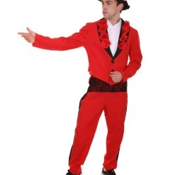 HPO Adult Men's Day Of The Dead Senor Horror Costume | Red Cosplay Costume