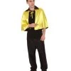 HPO Adult Men's Vampire Cape | Gold & Black Halloween Costume