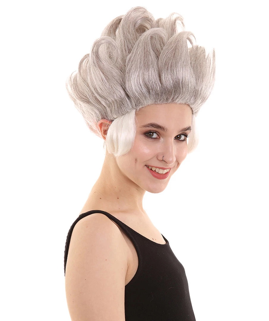 BC Under The Sea | Women's Grey Color Straight Spiked Trendy Under The Sea Wig 7 BC Under The Sea | Women's Grey Color Straight Spiked Trendy Under The Sea Wig