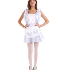 HPO Adult Women's Naught French Maid Uniform Costume | Silver Cosplay Costume
