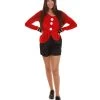 HPO Adult Women's Circus Ringmaster Funny Costume | Red & Black Halloween Costume