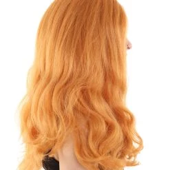 BC Adult Women's Orange Color Wavy Medium Length Trendy Wig
