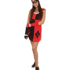 HPO Adult Women's Diamonds Poker Dress Costume| Black And Red Cosplay Costume