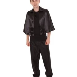 HPO Adult Men's Black Vampire Cape Costume | Black Halloween Costume
