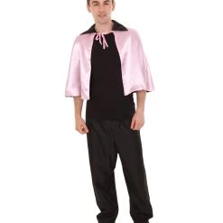 HPO Adult Men's Vampire Cape Costume | Pink & Black Halloween Costumes
