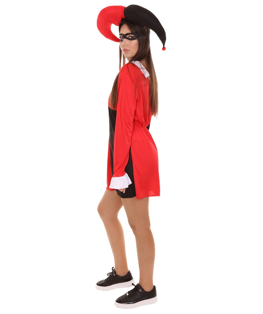 HPO Adult Women's Clubs Poker Dress Costume | Black & Red Cosplay Costume 3 HPO Adult Women's Clubs Poker Dress Costume | Black & Red Cosplay Costume