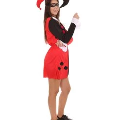 HPO Adult Women's Clubs Poker Dress Costume | Black & Red Cosplay Costume 14 HPO Adult Women's Clubs Poker Dress Costume | Black & Red Cosplay Costume