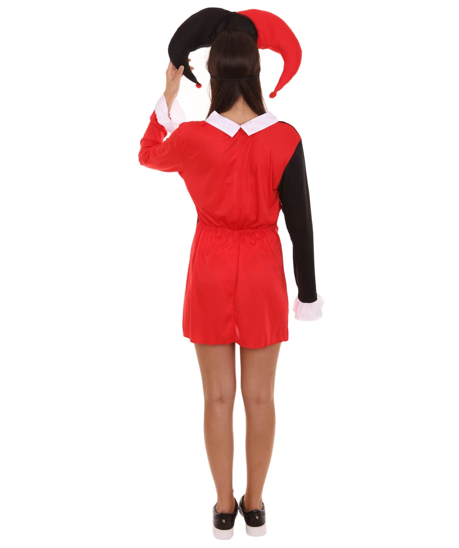 HPO Adult Women's Clubs Poker Dress Costume | Black & Red Cosplay Costume 5 HPO Adult Women's Clubs Poker Dress Costume | Black & Red Cosplay Costume