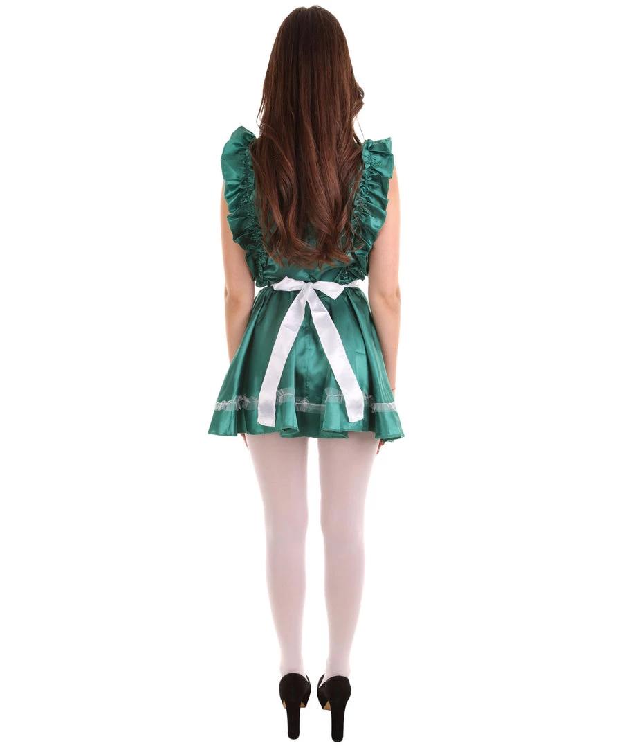 HPO Adult Women's Naught French Maid Uniform Costume | Dark Green Cosplay Costume 5 HPO Adult Women's Naught French Maid Uniform Costume | Dark Green Cosplay Costume