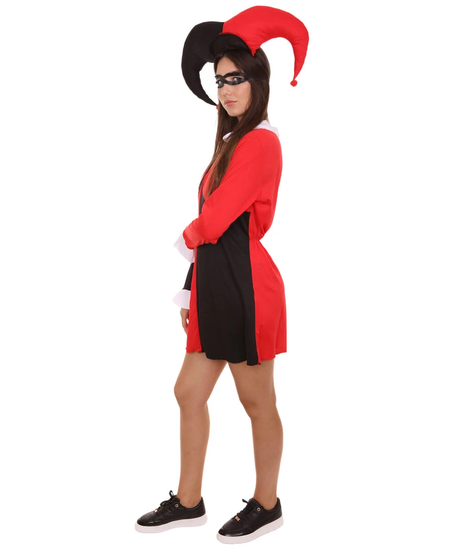 HPO Adult Women's Hearts Poker Dress Costume | Black And Red Cosplay Costume 4 HPO Adult Women's Hearts Poker Dress Costume | Black And Red Cosplay Costume