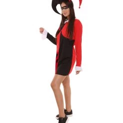 HPO Adult Women's Hearts Poker Dress Costume | Black And Red Cosplay Costume 9 HPO Adult Women's Hearts Poker Dress Costume | Black And Red Cosplay Costume