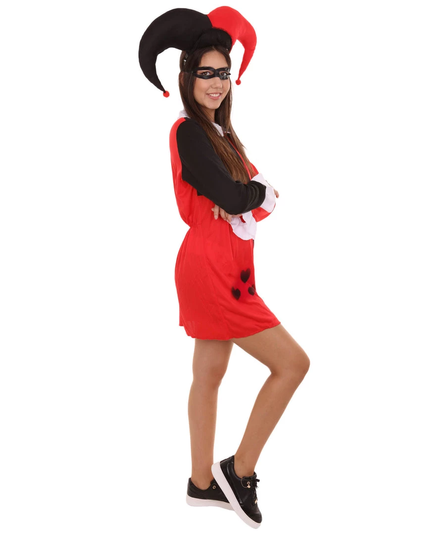 HPO Adult Women's Hearts Poker Dress Costume | Black And Red Cosplay Costume 6 HPO Adult Women's Hearts Poker Dress Costume | Black And Red Cosplay Costume