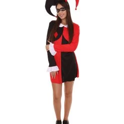 HPO Adult Women's Hearts Poker Dress Costume | Black And Red Cosplay Costume