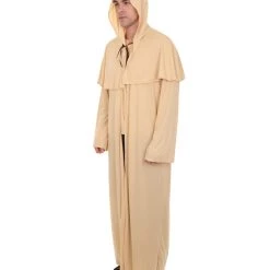 HPO Adult Men's Wizard Robe Storybook & Fairytale Costume | Light Brown Halloween Costume 15 HPO Adult Men's Wizard Robe Storybook & Fairytale Costume | Light Brown Halloween Costume