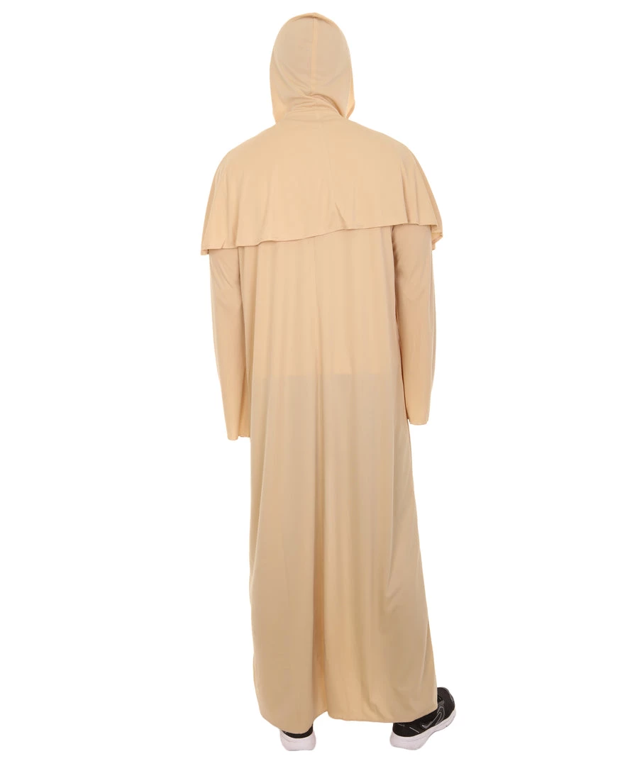 HPO Adult Men's Wizard Robe Storybook & Fairytale Costume | Light Brown Halloween Costume 5 HPO Adult Men's Wizard Robe Storybook & Fairytale Costume | Light Brown Halloween Costume