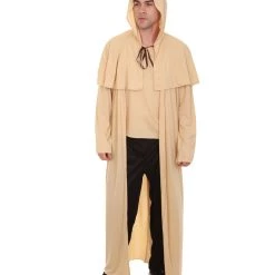 HPO Adult Men's Wizard Robe Storybook & Fairytale Costume | Light Brown Halloween Costume 22 HPO Adult Men's Wizard Robe Storybook & Fairytale Costume | Light Brown Halloween Costume