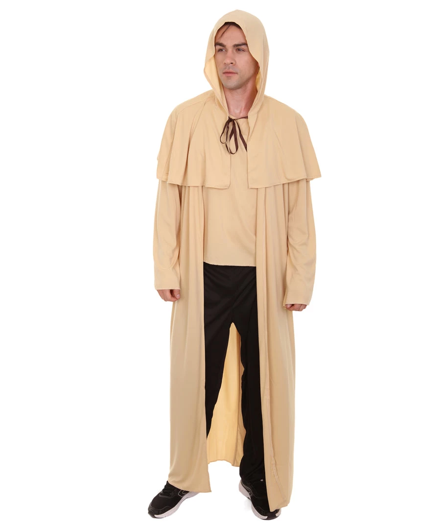 HPO Adult Men's Wizard Robe Storybook & Fairytale Costume | Light Brown Halloween Costume 10 HPO Adult Men's Wizard Robe Storybook & Fairytale Costume | Light Brown Halloween Costume