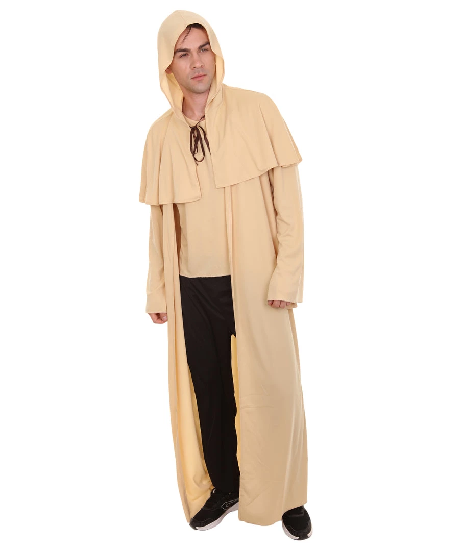 HPO Adult Men's Wizard Robe Storybook & Fairytale Costume | Light Brown Halloween Costume 11 HPO Adult Men's Wizard Robe Storybook & Fairytale Costume | Light Brown Halloween Costume