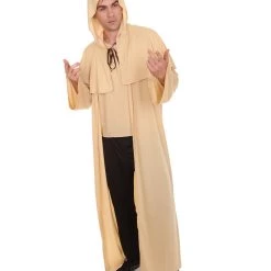 HPO Adult Men's Wizard Robe Storybook & Fairytale Costume | Light Brown Halloween Costume 24 HPO Adult Men's Wizard Robe Storybook & Fairytale Costume | Light Brown Halloween Costume