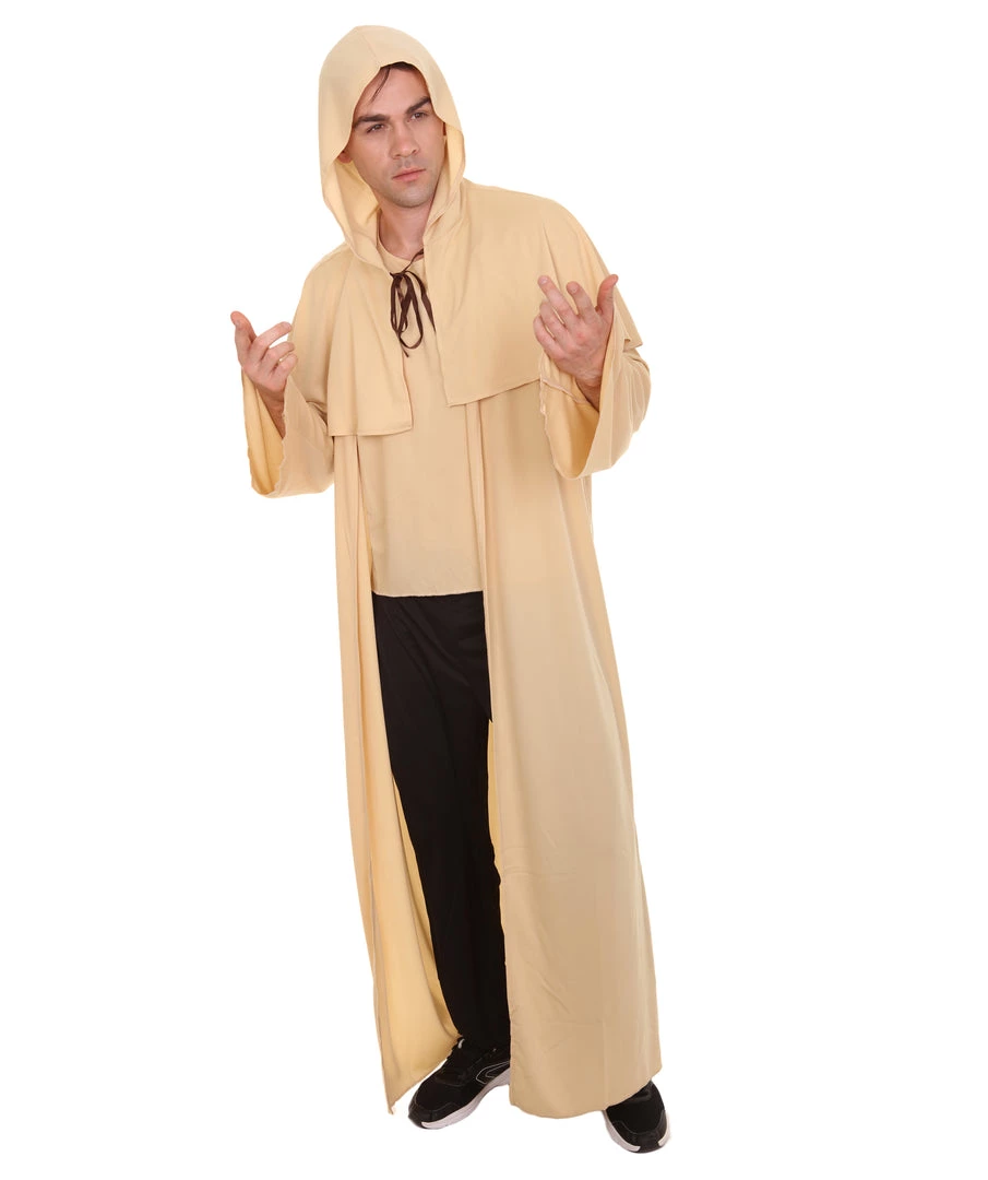 HPO Adult Men's Wizard Robe Storybook & Fairytale Costume | Light Brown Halloween Costume 12 HPO Adult Men's Wizard Robe Storybook & Fairytale Costume | Light Brown Halloween Costume