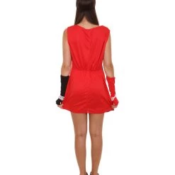 HPO Adult Women's Hearts Poker Dress Costume | Black And Red Cosplay Costume