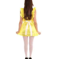 HPO Adult Women's Naught French Maid Uniform Costume | Yellow Cosplay Costume