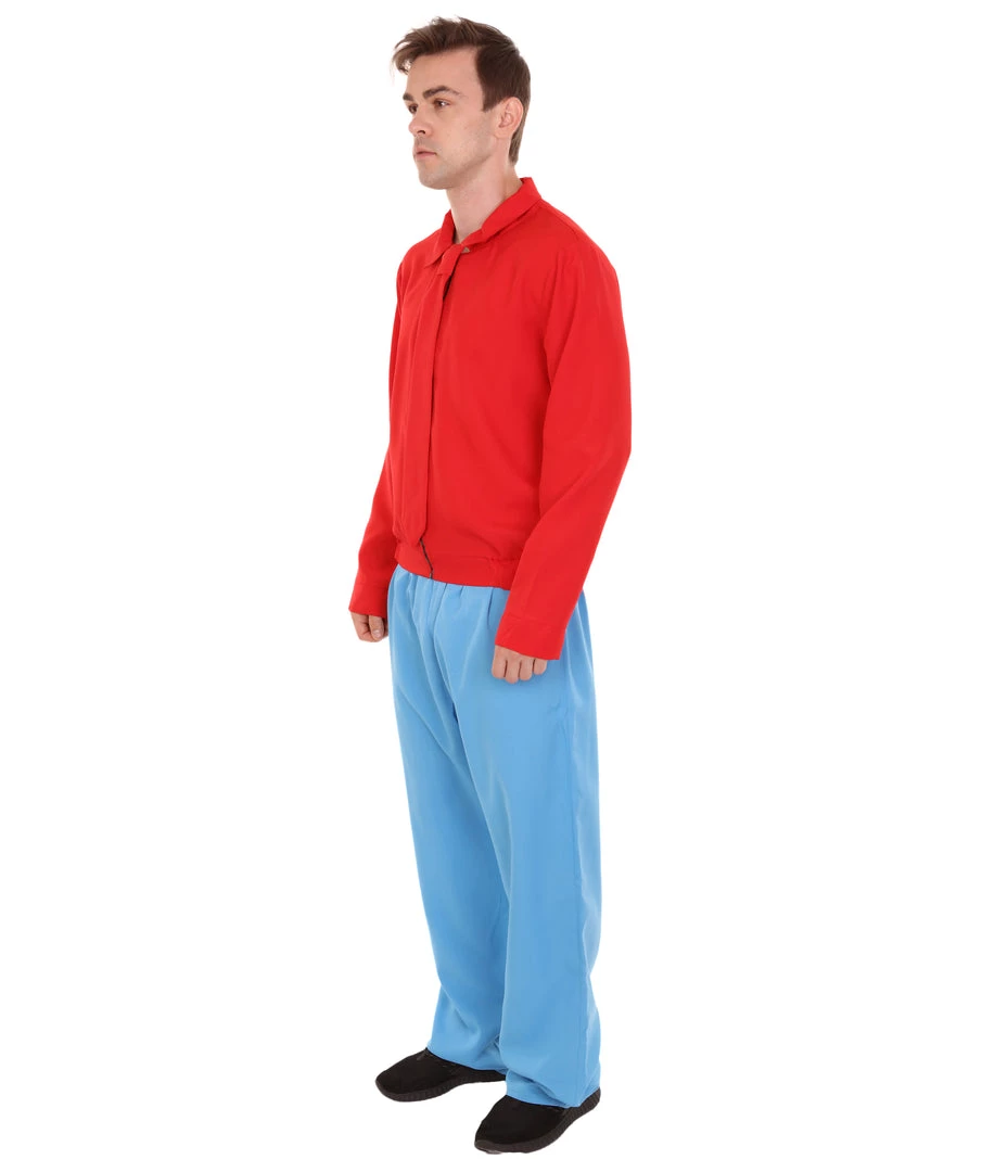 HPO Adult Men's Fry Costume | Red & Blue Cosplay Costume 3 HPO Adult Men's Fry Costume | Red & Blue Cosplay Costume