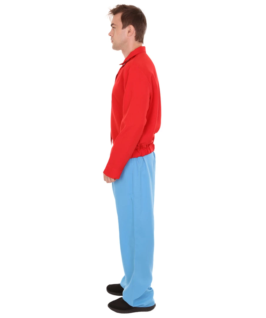 HPO Adult Men's Fry Costume | Red & Blue Cosplay Costume 4 HPO Adult Men's Fry Costume | Red & Blue Cosplay Costume