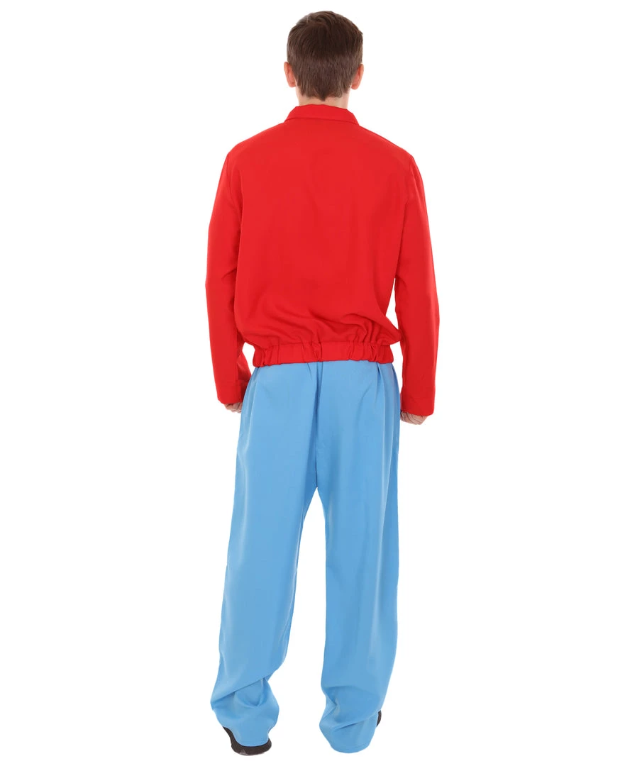 HPO Adult Men's Fry Costume | Red & Blue Cosplay Costume 5 HPO Adult Men's Fry Costume | Red & Blue Cosplay Costume
